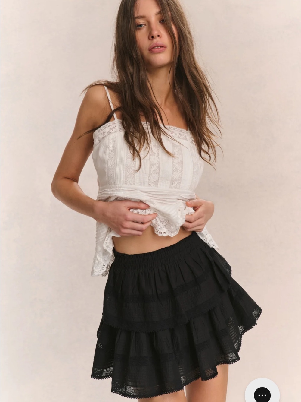 LoveShackFancy Ruffle Mini Skirt - Picture 3 of 6